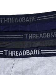 Threadbare Black/Slate/Grey A-Front Trunks 5 Pack - Image 5 of 5