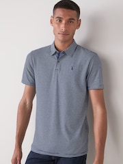 Blue/Charcoal/Black Regular Fit Short Sleeve Jersey Polo Shirts 3 Pack - Image 3 of 9