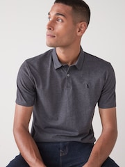 Blue/Charcoal/Black Regular Fit Short Sleeve Jersey Polo Shirts 3 Pack - Image 5 of 9