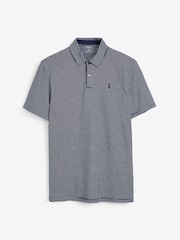 Blue/Charcoal/Black Regular Fit Short Sleeve Jersey Polo Shirts 3 Pack - Image 8 of 9