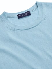 Charles Tyrwhitt Blue Merino Crew Neck Jumper - Image 5 of 6