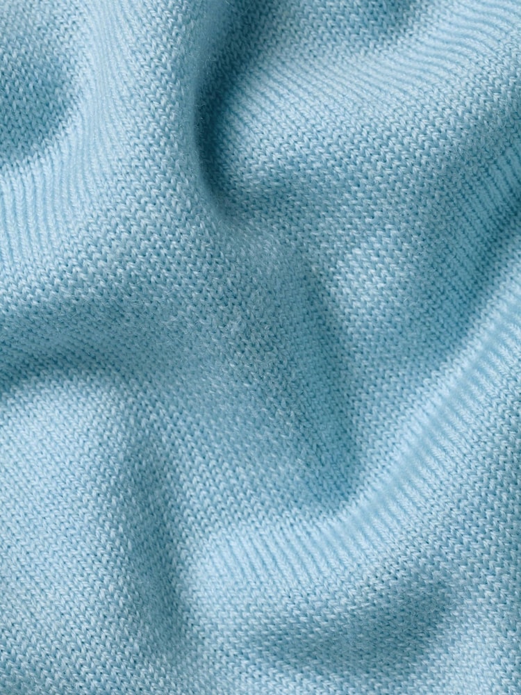 Charles Tyrwhitt Blue Merino Crew Neck Jumper - Image 6 of 6