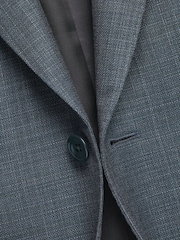 Charles Tyrwhitt Stone Grey Birdseye Slim Fit Italian Luxury Suit Jacket - Image 6 of 6