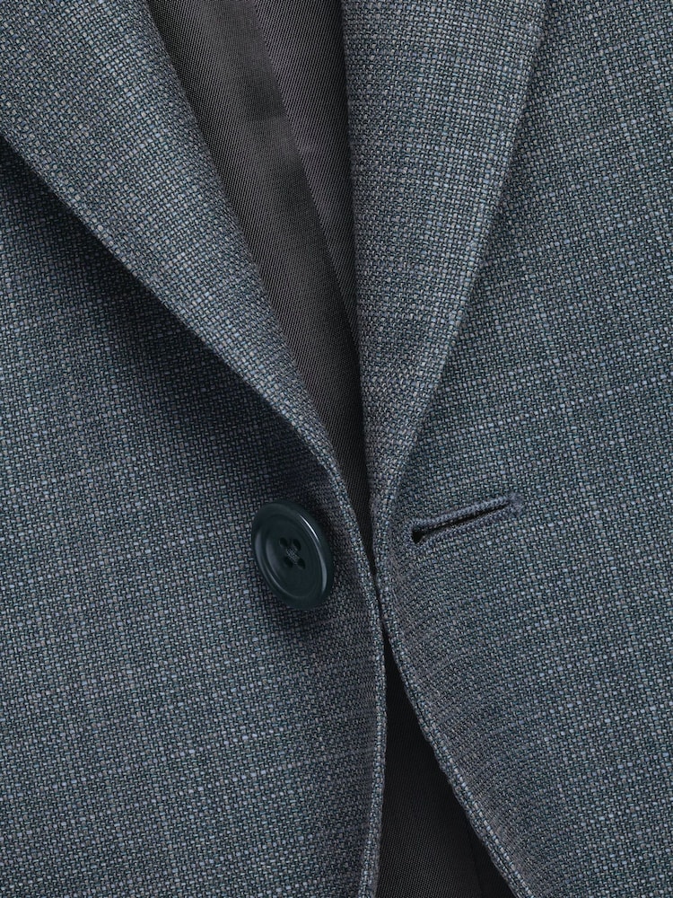 Charles Tyrwhitt Stone Grey Birdseye Slim Fit Italian Luxury Suit Jacket - Image 6 of 6
