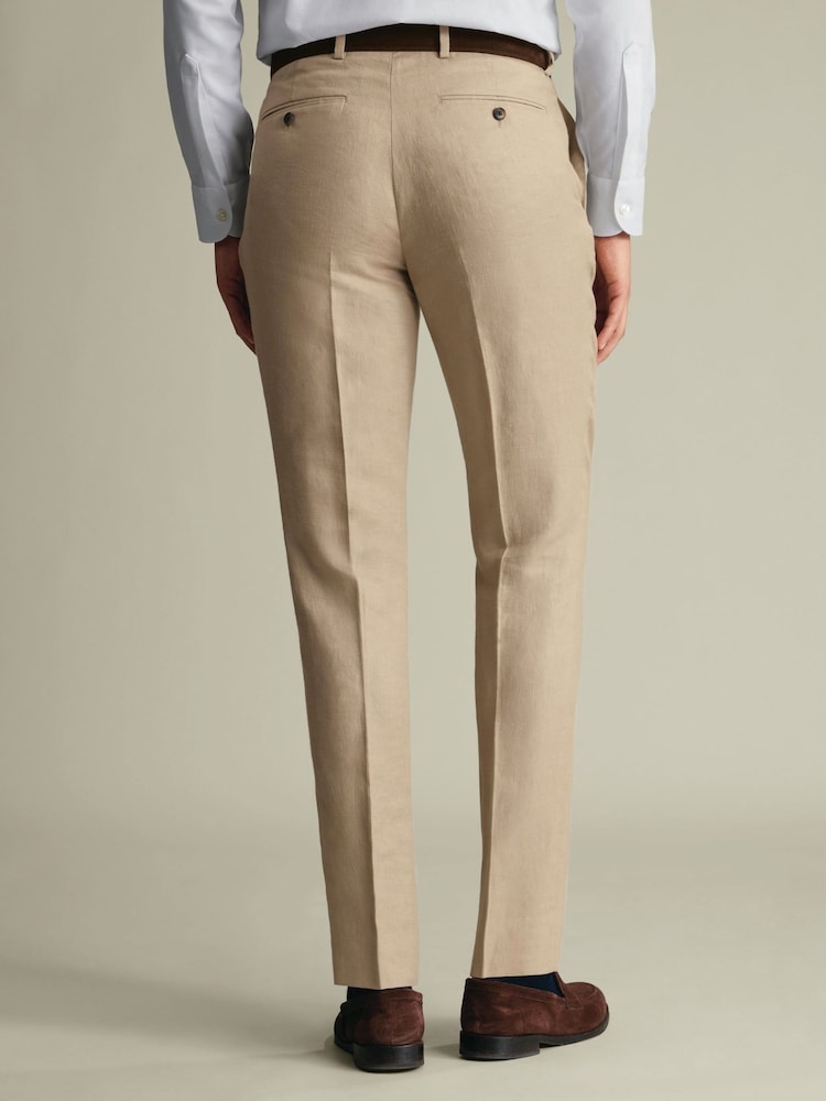 Charles Tyrwhitt Natural Linen Trousers - Image 2 of 9