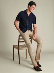Charles Tyrwhitt Natural Linen Trousers - Image 6 of 9