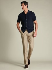 Charles Tyrwhitt Natural Linen Trousers - Image 7 of 9