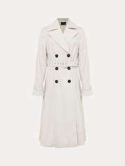 Phase Eight Cream Eleanor Pleat Back Trench Coat - Image 9 of 9