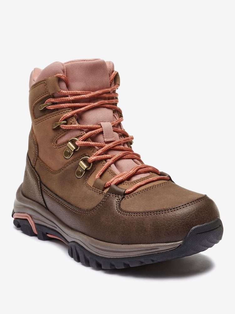 Blush Pink Next Active Sports Performance Forever Comfort® Waterproof Walking Boots - Image 2 of 6