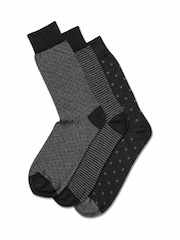 Charles Tyrwhitt Black Cotton Rich Socks 3 Pack - Image 1 of 1