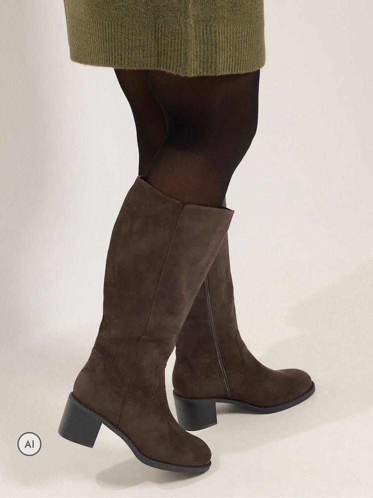 Yours Curve Western Boots In Extra Wide EEE Fit - Obraz 1 z 5 Yours Curve Western Boots In Extra Wide EEE Fit - Obraz 1 z 5