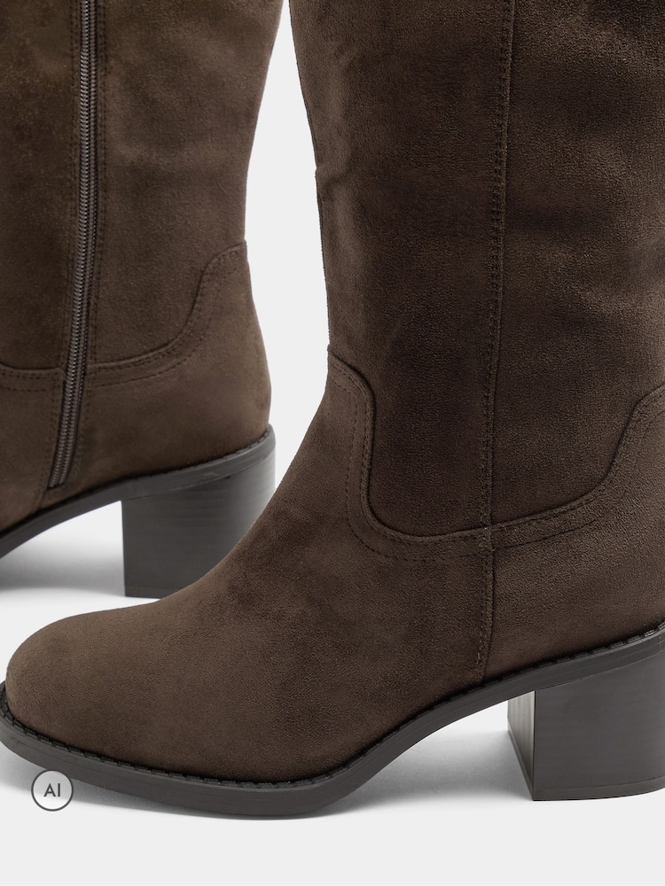 Yours Curve Western Boots In Extra Wide EEE Fit - Obraz 5 z 5 Yours Curve Western Boots In Extra Wide EEE Fit - Obraz 5 z 5