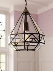 Laura Ashley Brass Zaria Lantern Pendant Ceiling Light - Image 1 of 1