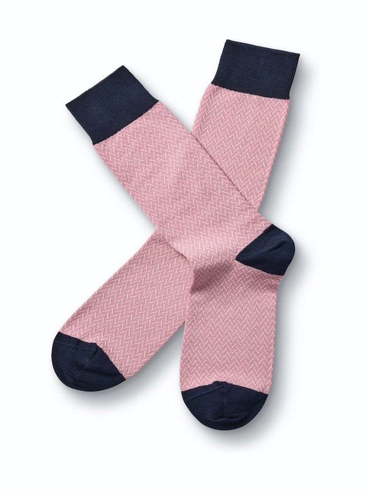 Charles Tyrwhitt Pink herringbone Socks - Image 1 of 2