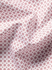 Charles Tyrwhitt Pink Non-Iron Stretch Geometric Print Shirt - Image 7 of 7