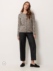 M&Co Brown Animal Print Cardigan - Image 2 of 6