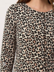 M&Co Brown Animal Print Cardigan - Image 4 of 6