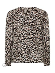 M&Co Brown Animal Print Cardigan - Image 6 of 6
