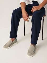 Dark Stone Suede Casual Loafers - Image 1 of 6