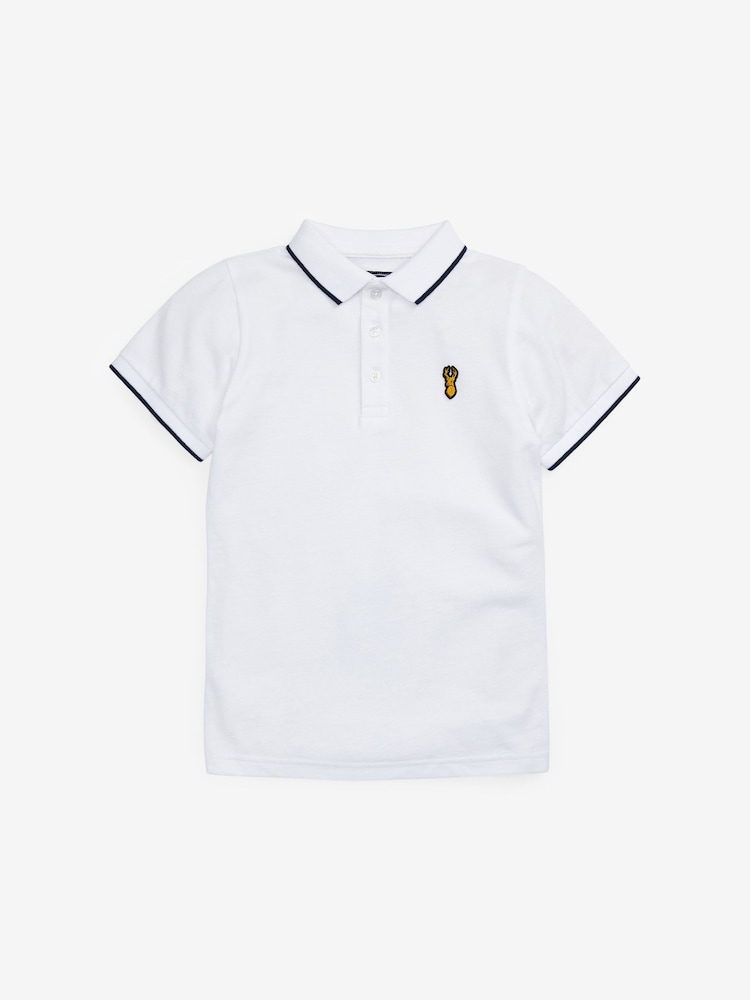 White Short Sleeve Polo Shirt (3-16yrs) - Image 1 of 4