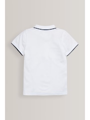 White Short Sleeve Polo Shirt (3-16yrs) - Image 2 of 4
