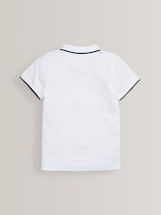 White Short Sleeve Polo Shirt (3-16yrs) - Image 3 of 4