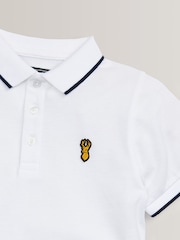 White Short Sleeve Polo Shirt (3-16yrs) - Image 4 of 4