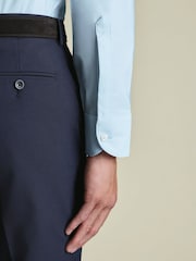 Charles Tyrwhitt Blue Non-Iron Stretch Oxford Button Down Shirt - Image 4 of 7