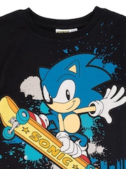 Vanilla Underground Sonic the Hedgehog Skating Boys 100% Cotton Black T-Shirt - Image 3 of 4
