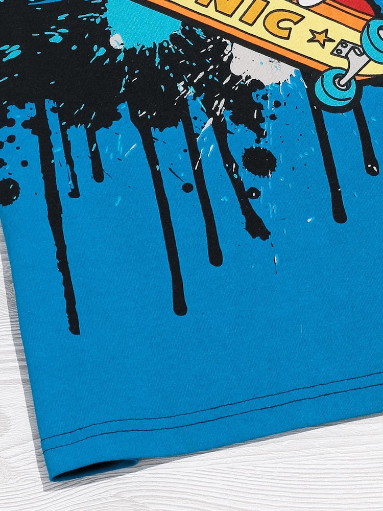 Vanilla Underground – Sonic The Hedgehog Skating-T-Shirt für Jungen aus 100% Baumwolle in Schwarz - Bild 5 von 5 Vanilla Underground – Sonic The Hedgehog Skating-T-Shirt für Jungen aus 100% Baumwolle in Schwarz - Bild 5 von 5