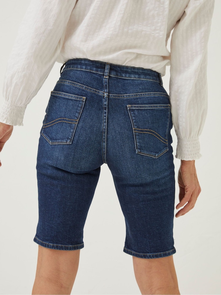 FatFace Blue Bisley Denim Bermuda Shorts - Image 2 of 5