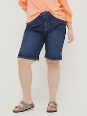 FatFace Blue Bisley Denim Bermuda Shorts - Image 3 of 5