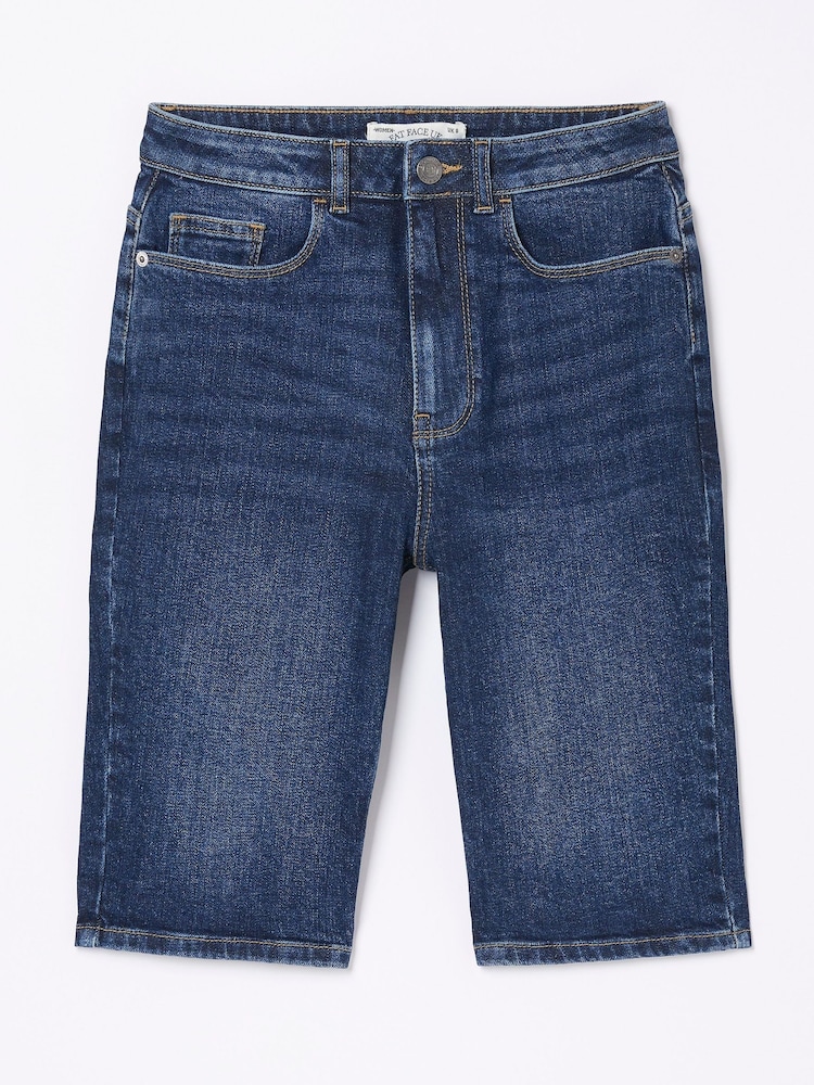 FatFace Blue Bisley Denim Bermuda Shorts - Image 5 of 5