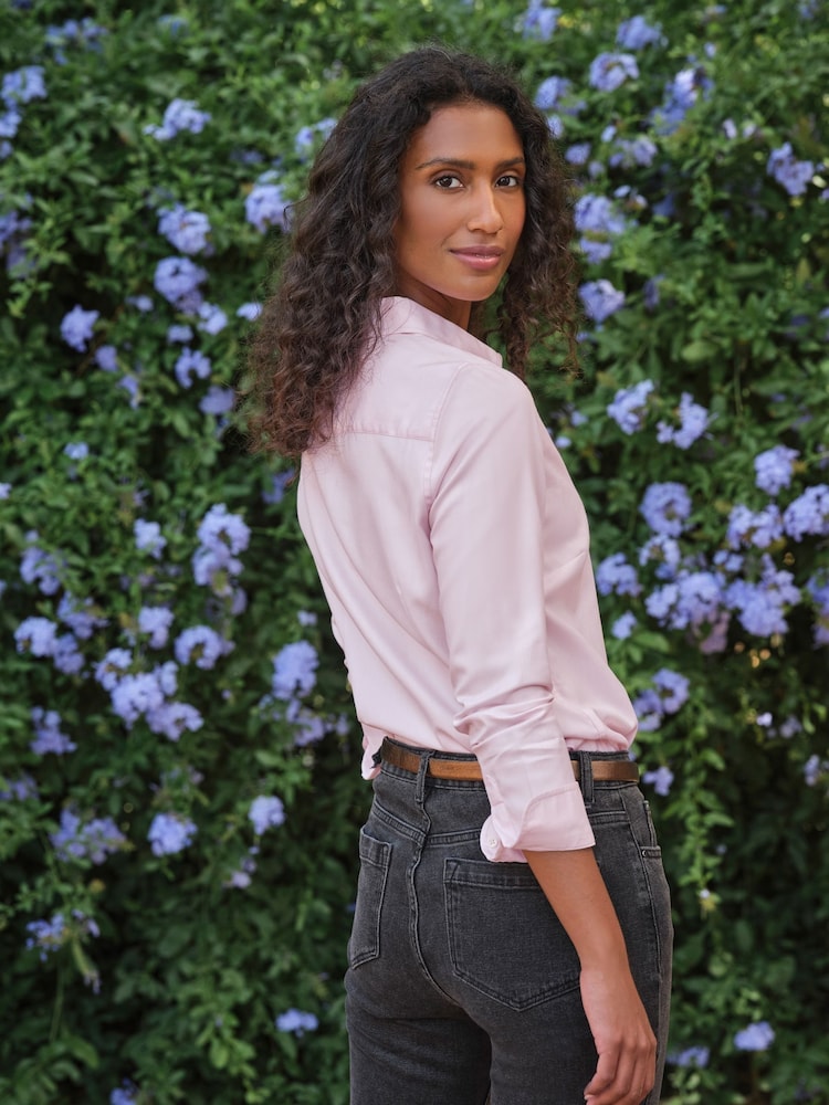 Pink - Pure Collection Klassisches tailliertes Baumwollhemd - Bild 2 von 3