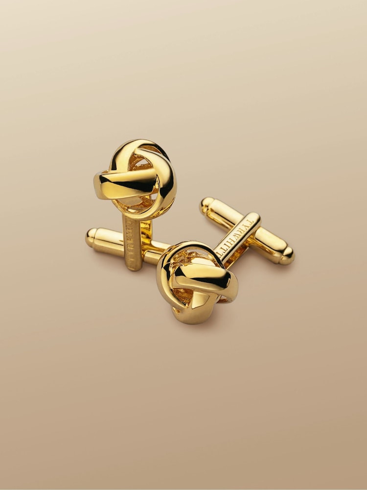 Charles Tyrwhitt Yellow Knot Cufflinks - Image 1 of 2