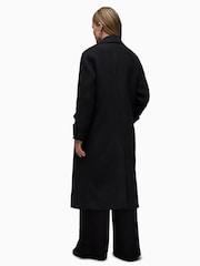 AllSaints Black Mabel Coat - Image 2 of 8