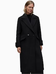 AllSaints Black Mabel Coat - Image 5 of 8