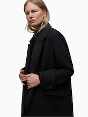 AllSaints Black Mabel Coat - Image 7 of 8