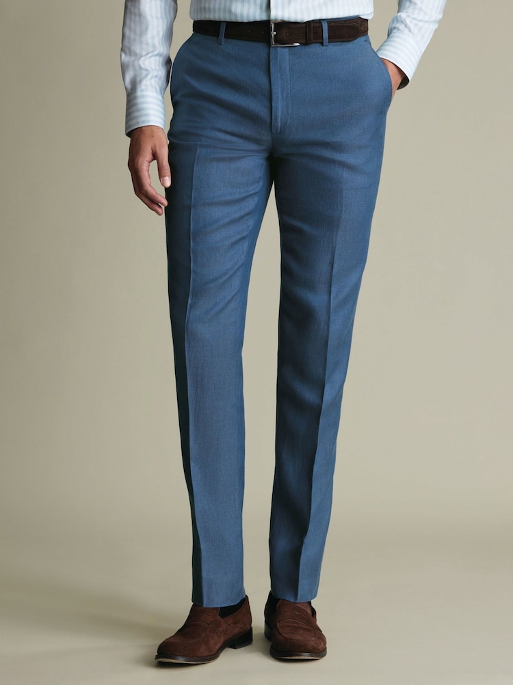Charles Tyrwhitt Blue Linen Trousers - Image 1 of 10