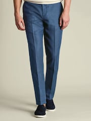 Charles Tyrwhitt Blue Linen Trousers - Image 4 of 10