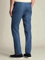 Charles Tyrwhitt Blue Linen Trousers - Image 5 of 10