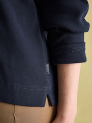 Joules Harbour Navy Damask Boat Neck Printed Top - Image 5 of 6