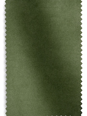 Set of 2 Soft Velvet Olive Green Leaf Print Newman Light Wood Leg Dining Chairs - Image 7 of 7