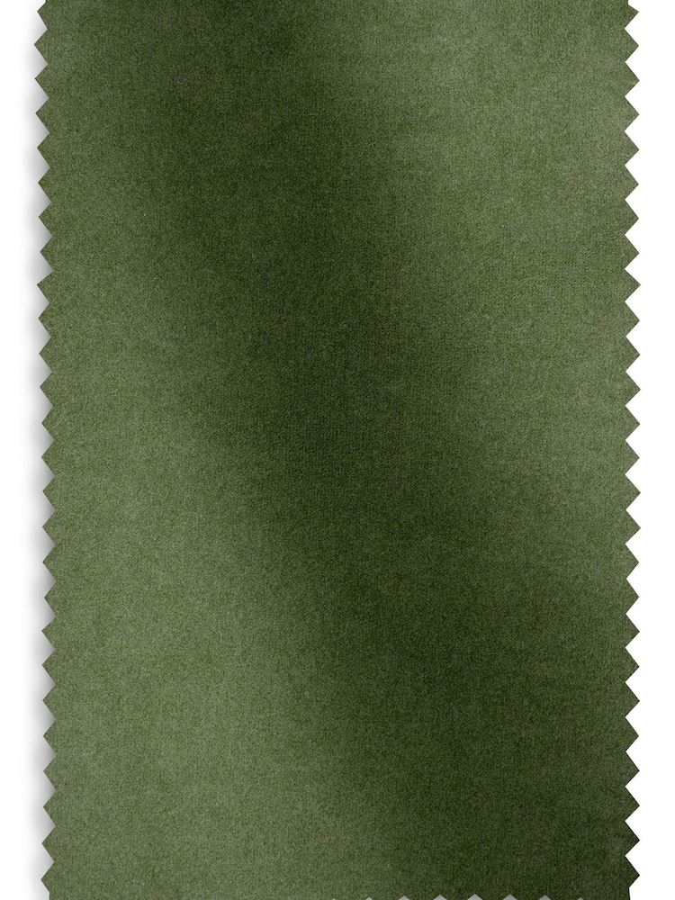 Set of 2 Soft Velvet Olive Green Leaf Print Newman Light Wood Leg Dining Chairs - Image 7 of 7