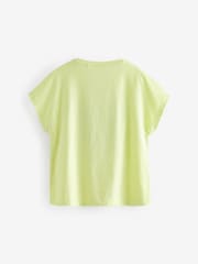 Lime Green Heart Sequin T-Shirt (3-16yrs) - Image 6 of 7
