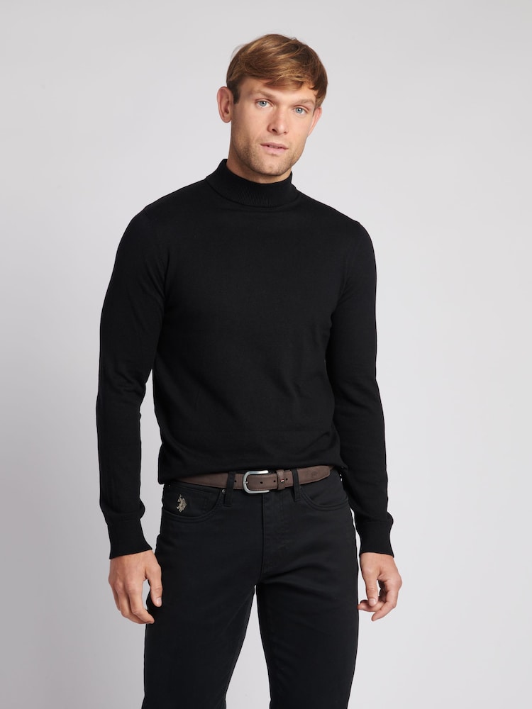 U.S. Polo Assn. Black Turtleneck Mens Jumper - Image 1 of 9