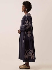 East Blue Reni Broderie Dress - Image 3 of 5