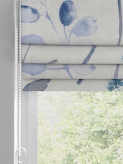 Blue Isla Floral Blue Made to Measure Roman 100% Cotton Blind - Image 2 of 6