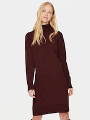 Saint Tropez Red Mila Rollneck Knee Length Knit Dress - Image 1 of 5