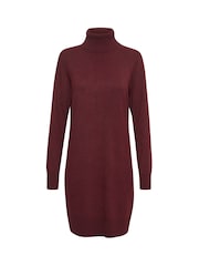 Saint Tropez Red Mila Rollneck Knee Length Knit Dress - Image 4 of 5